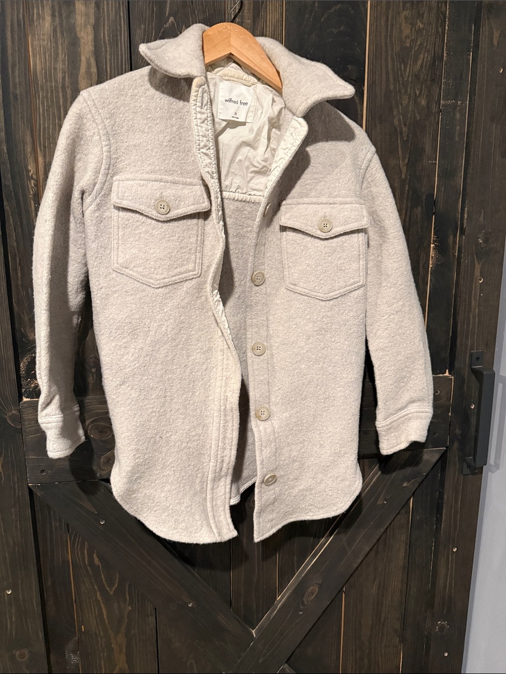 Wilfred Cream Kids Wool-Blend Pea Coat